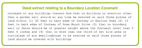 Boundary Location Covenant