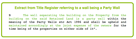 Reference to a Party Wall